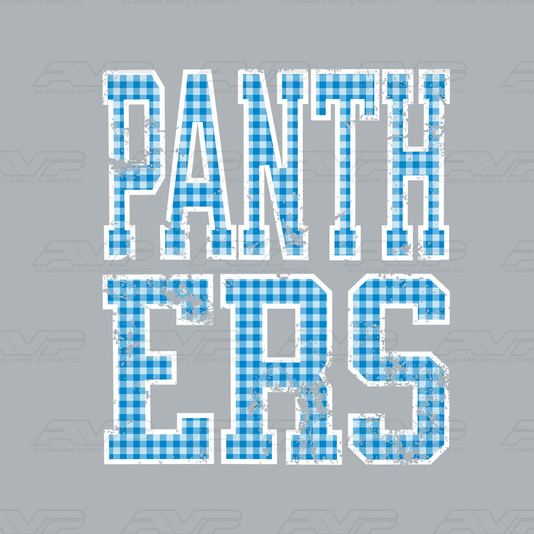 Carolina Panthers Gingham Alabama Vinyl & Print Co.