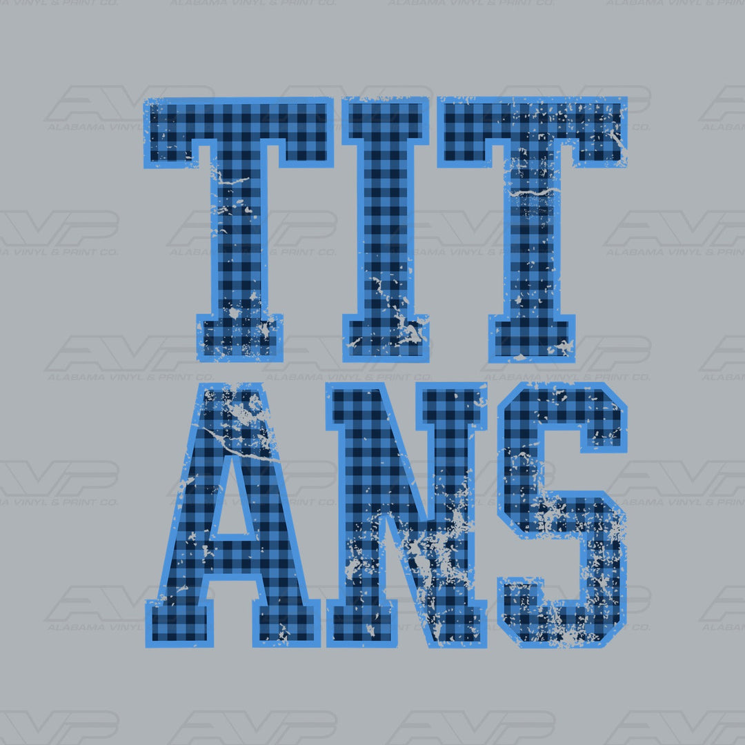 Tennessee Titans Gingham Alabama Vinyl & Print Co.