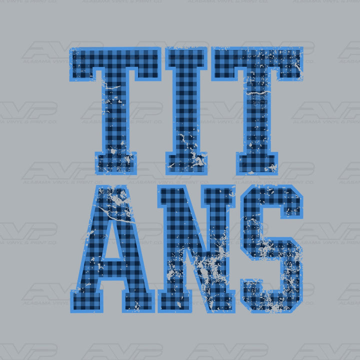 Tennessee Titans Gingham Alabama Vinyl & Print Co.