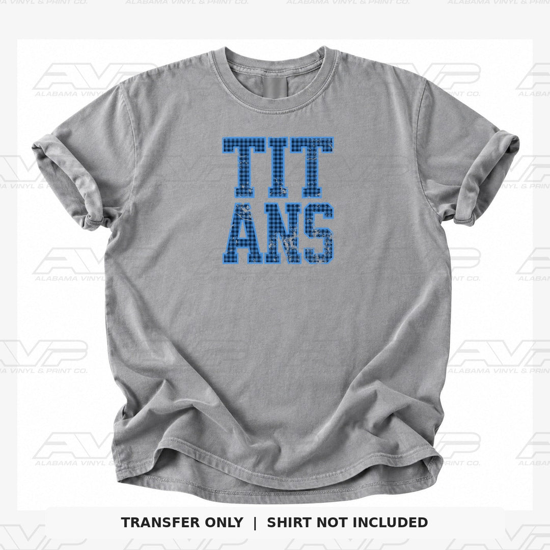 Tennessee Titans Gingham Alabama Vinyl & Print Co.