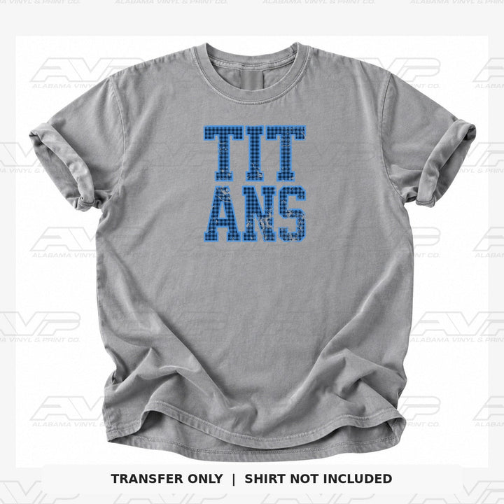 Tennessee Titans Gingham Alabama Vinyl & Print Co.