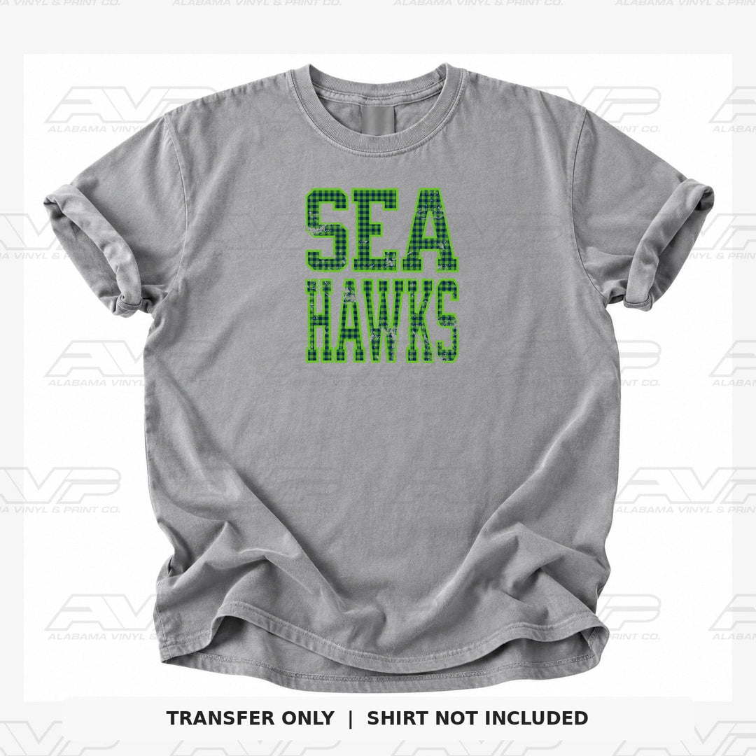 Seattle Seahawks Gingham Alabama Vinyl & Print Co.