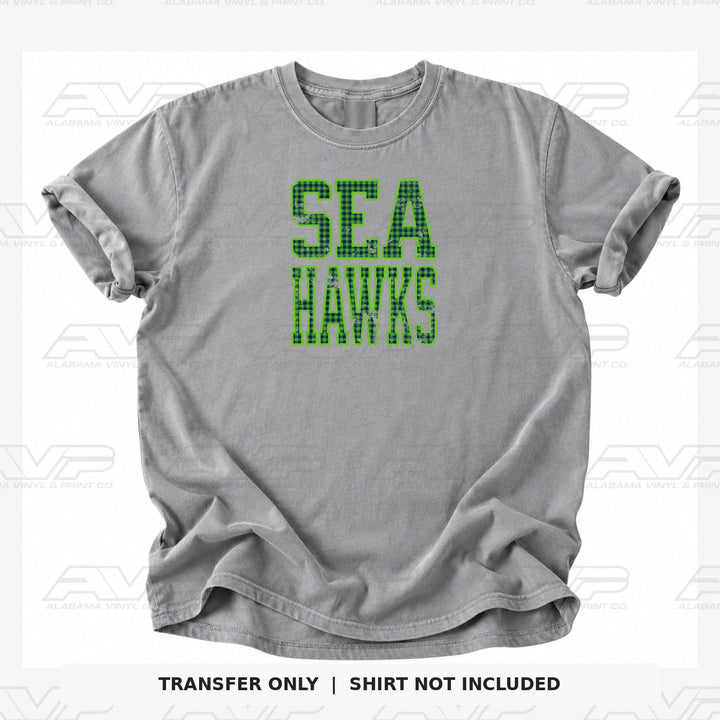 Seattle Seahawks Gingham Alabama Vinyl & Print Co.