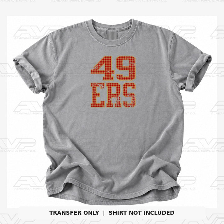 San Francisco 49ers Gingham Alabama Vinyl & Print Co.