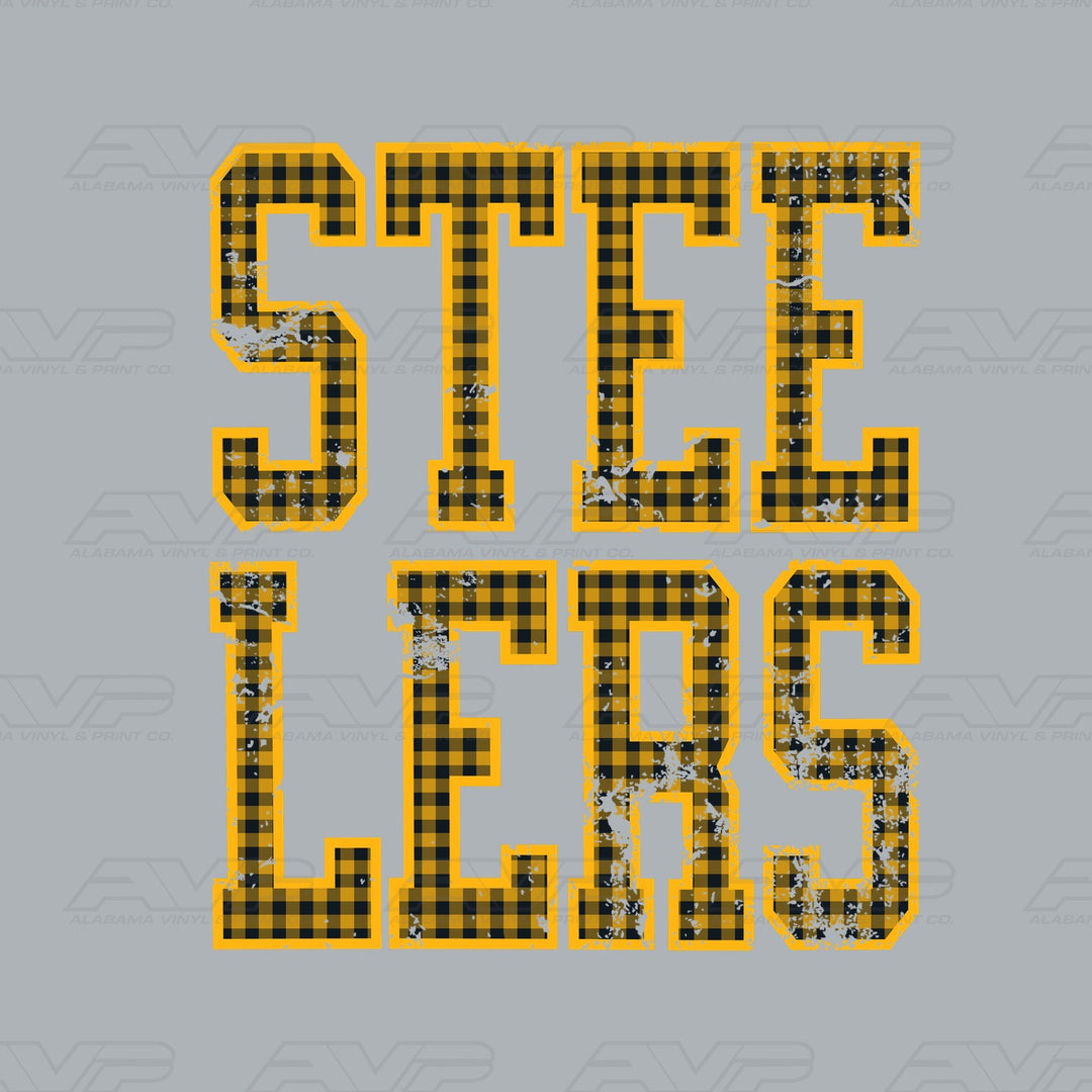 Pittsburgh Steelers Gingham Alabama Vinyl & Print Co.