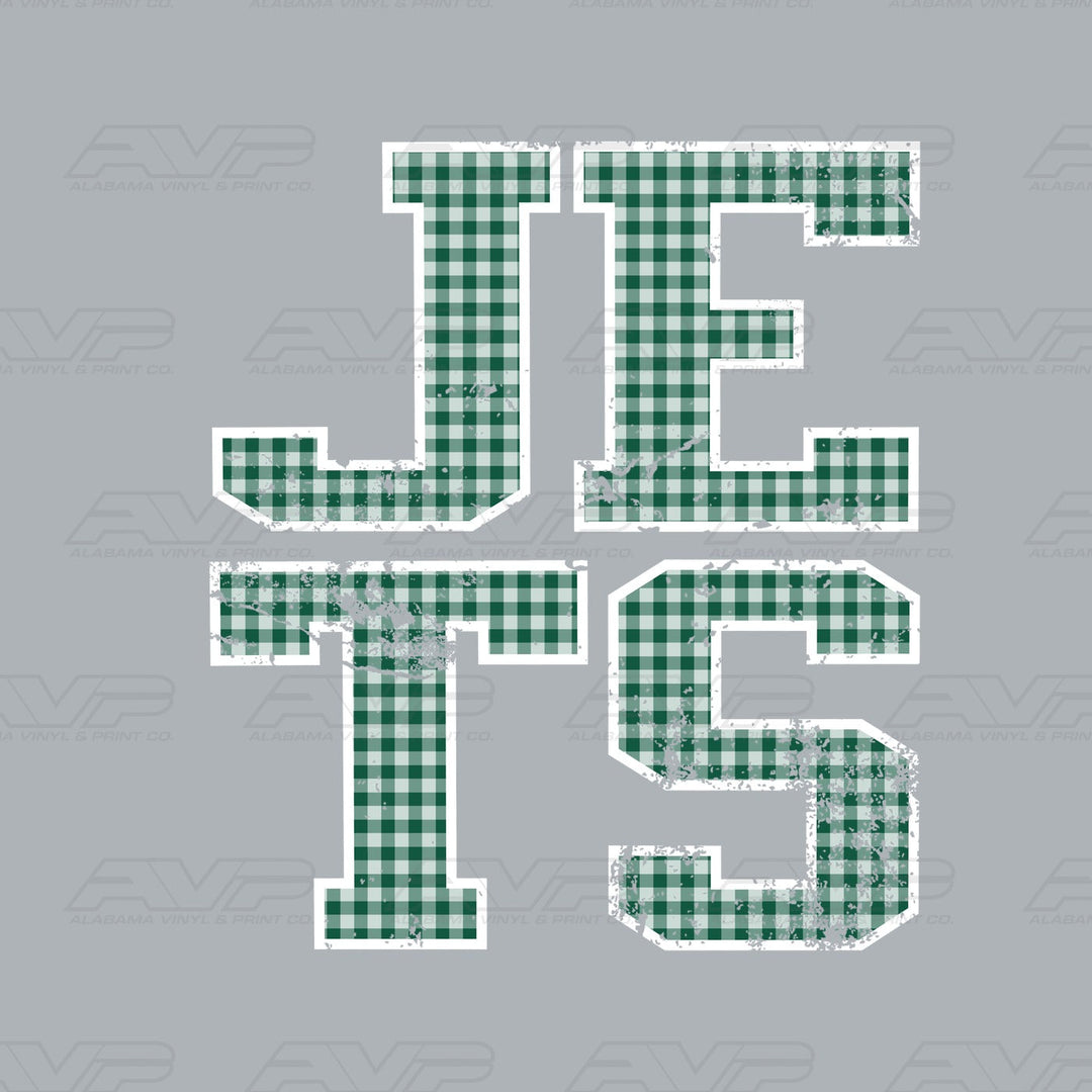 New York Jets Gingham Alabama Vinyl & Print Co.
