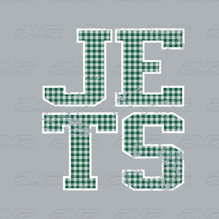 New York Jets Gingham Alabama Vinyl & Print Co.