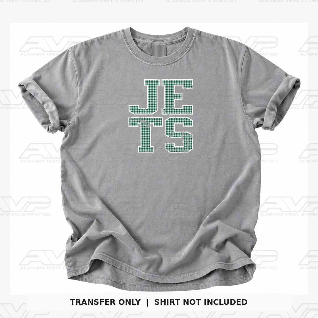 New York Jets Gingham Alabama Vinyl & Print Co.
