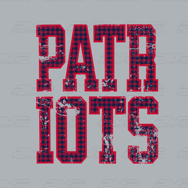 New England Patriots Gingham Alabama Vinyl & Print Co.