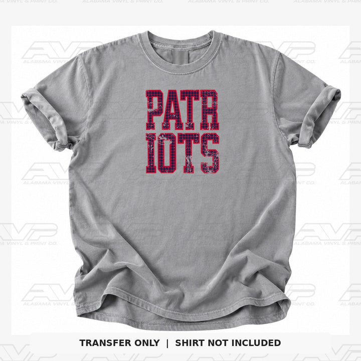 New England Patriots Gingham Alabama Vinyl & Print Co.