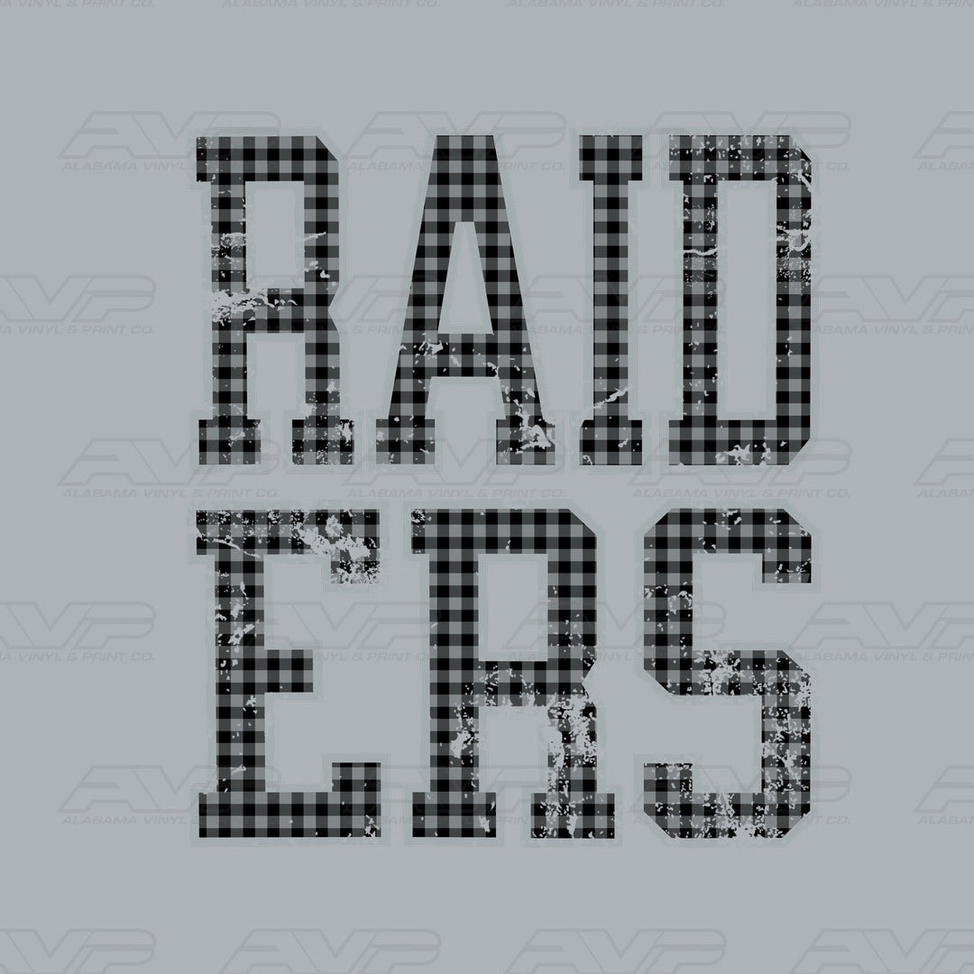 Las Vegas Raiders Gingham Alabama Vinyl & Print Co.