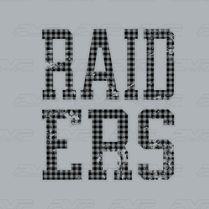 Las Vegas Raiders Gingham Alabama Vinyl & Print Co.