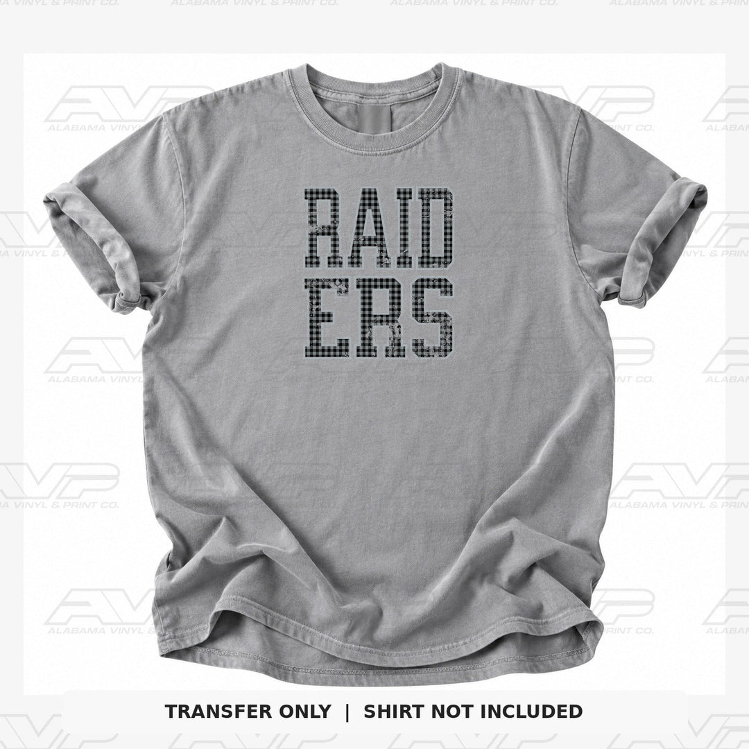 Las Vegas Raiders Gingham Alabama Vinyl & Print Co.
