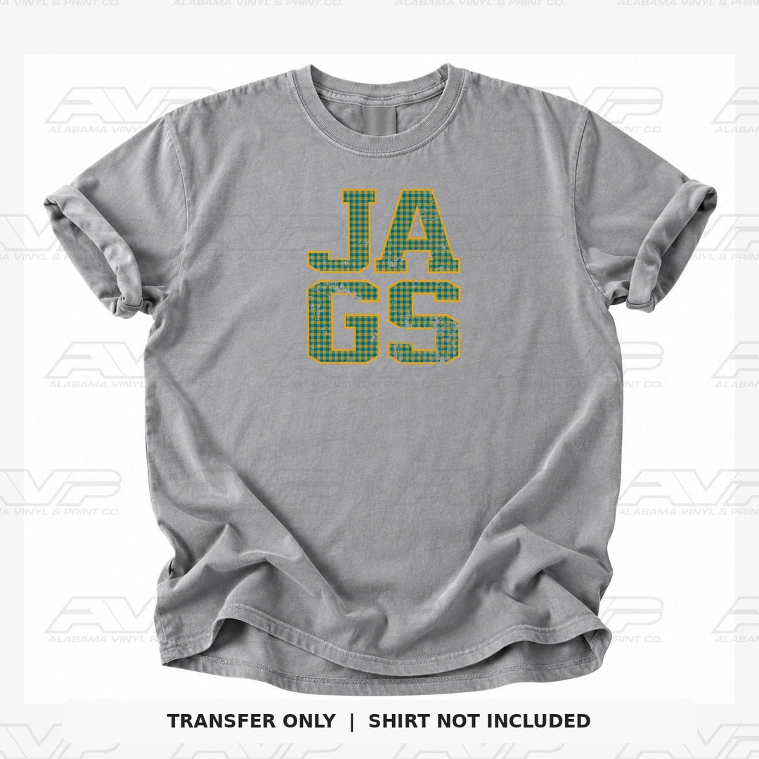 Jacksonville Jaguars Gingham Alabama Vinyl & Print Co.
