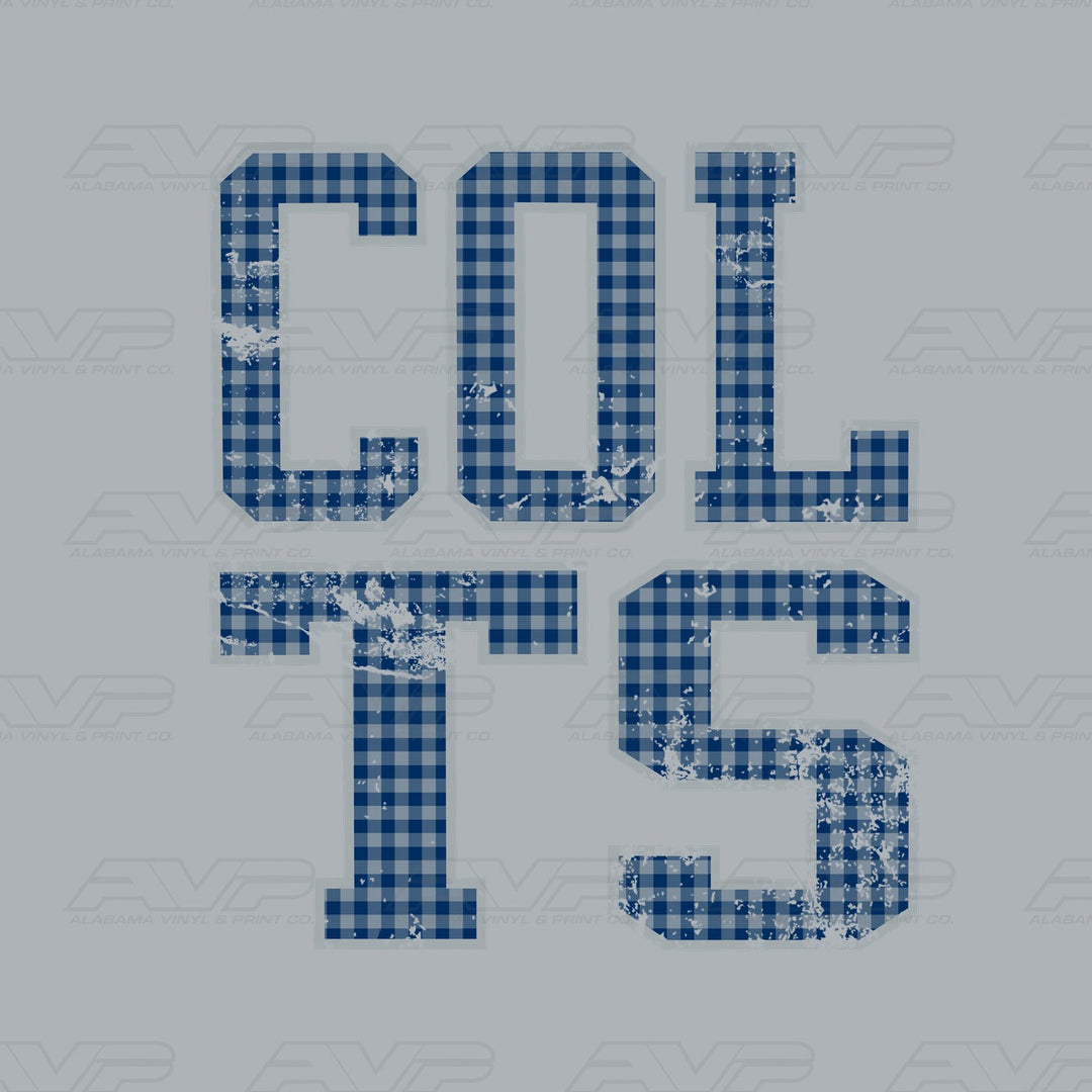 Indianapolis Colts Gingham Alabama Vinyl & Print Co.