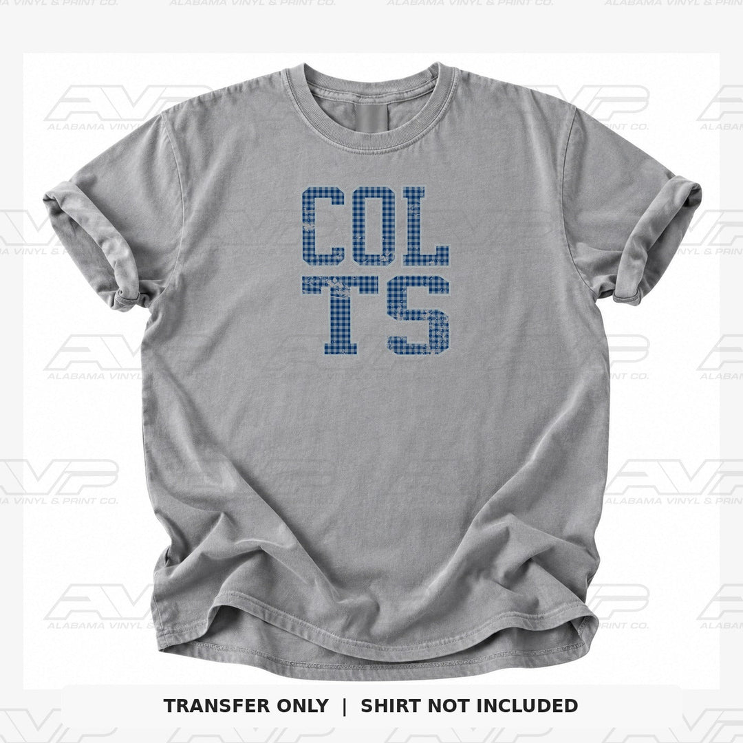 Indianapolis Colts Gingham Alabama Vinyl & Print Co.