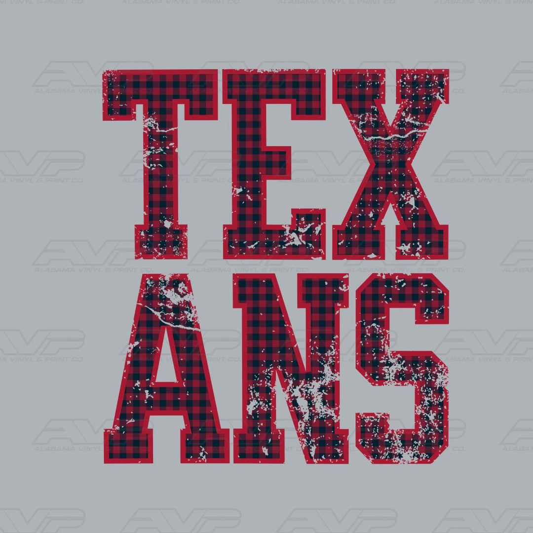 Houston Texans Gingham Alabama Vinyl & Print Co.