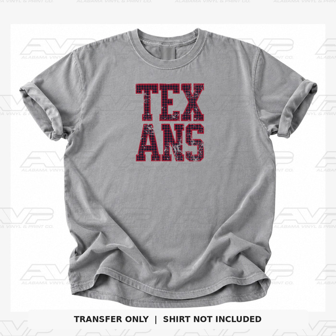 Houston Texans Gingham Alabama Vinyl & Print Co.