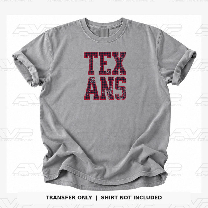 Houston Texans Gingham Alabama Vinyl & Print Co.