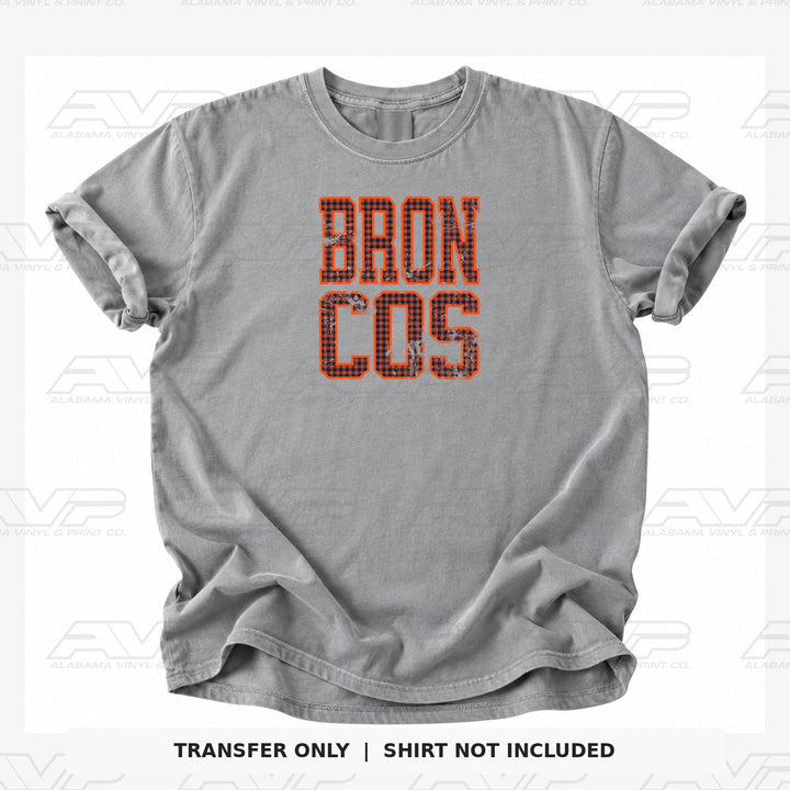 Denver Broncos Gingham Alabama Vinyl & Print Co.