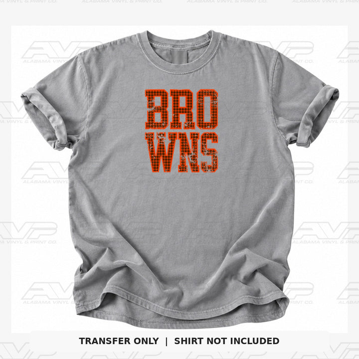 Cleveland Browns Gingham Alabama Vinyl & Print Co.