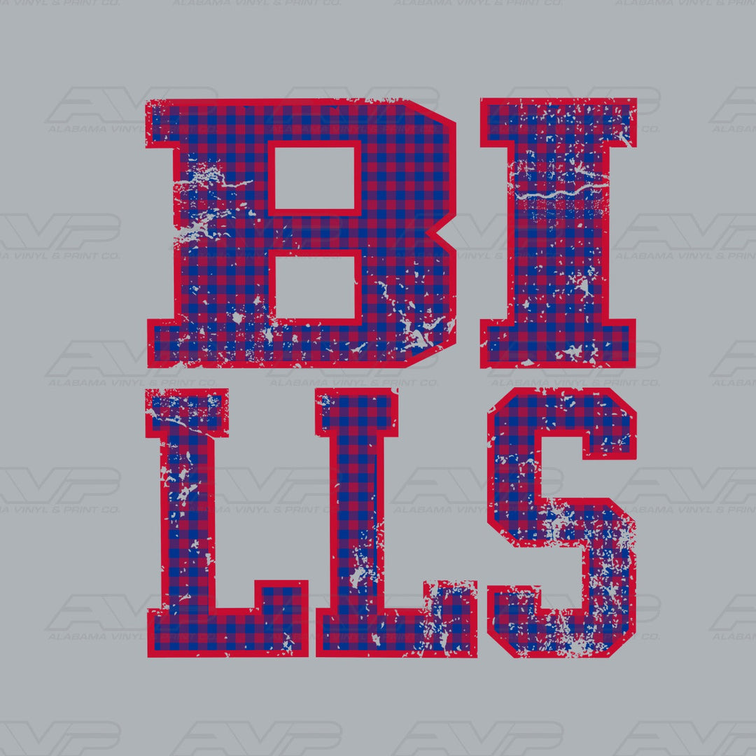 Buffalo Bills Gingham Alabama Vinyl & Print Co.