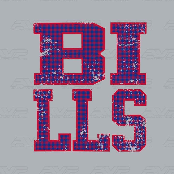 Buffalo Bills Gingham Alabama Vinyl & Print Co.