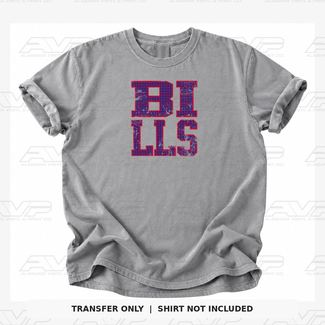 Buffalo Bills Gingham Alabama Vinyl & Print Co.