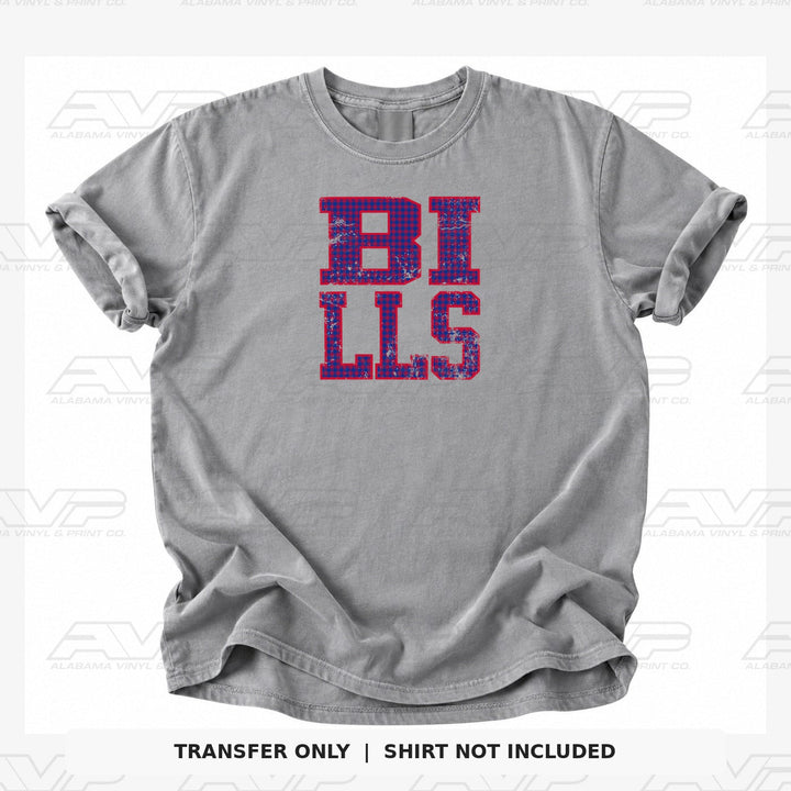 Buffalo Bills Gingham Alabama Vinyl & Print Co.