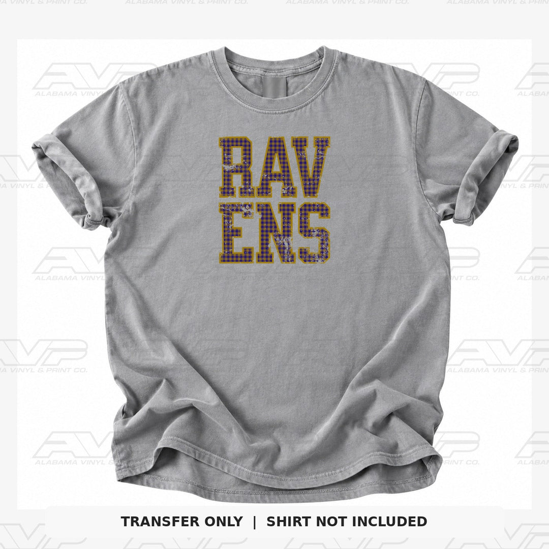 Baltimore Ravens Gingham Alabama Vinyl & Print Co.