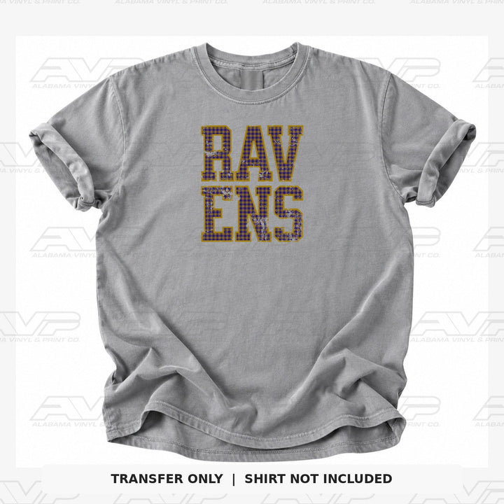 Baltimore Ravens Gingham Alabama Vinyl & Print Co.