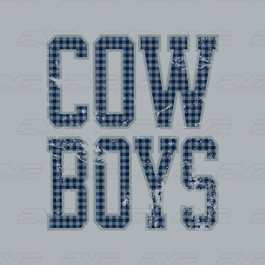 Dallas Cowboys Gingham Alabama Vinyl & Print Co.