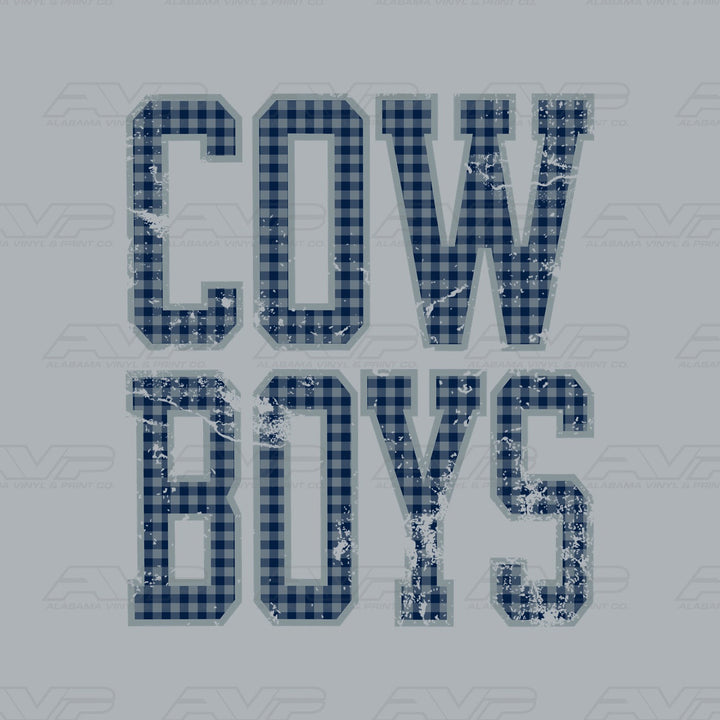 Dallas Cowboys Gingham Alabama Vinyl & Print Co.