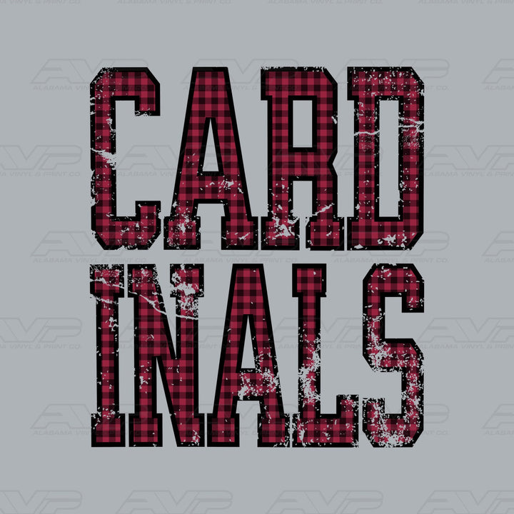 Arizona Cardinals Gingham Alabama Vinyl & Print Co.