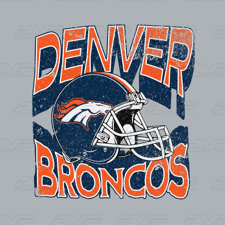 Denver Broncos Helmets & Heritage Alabama Vinyl & Print Co.