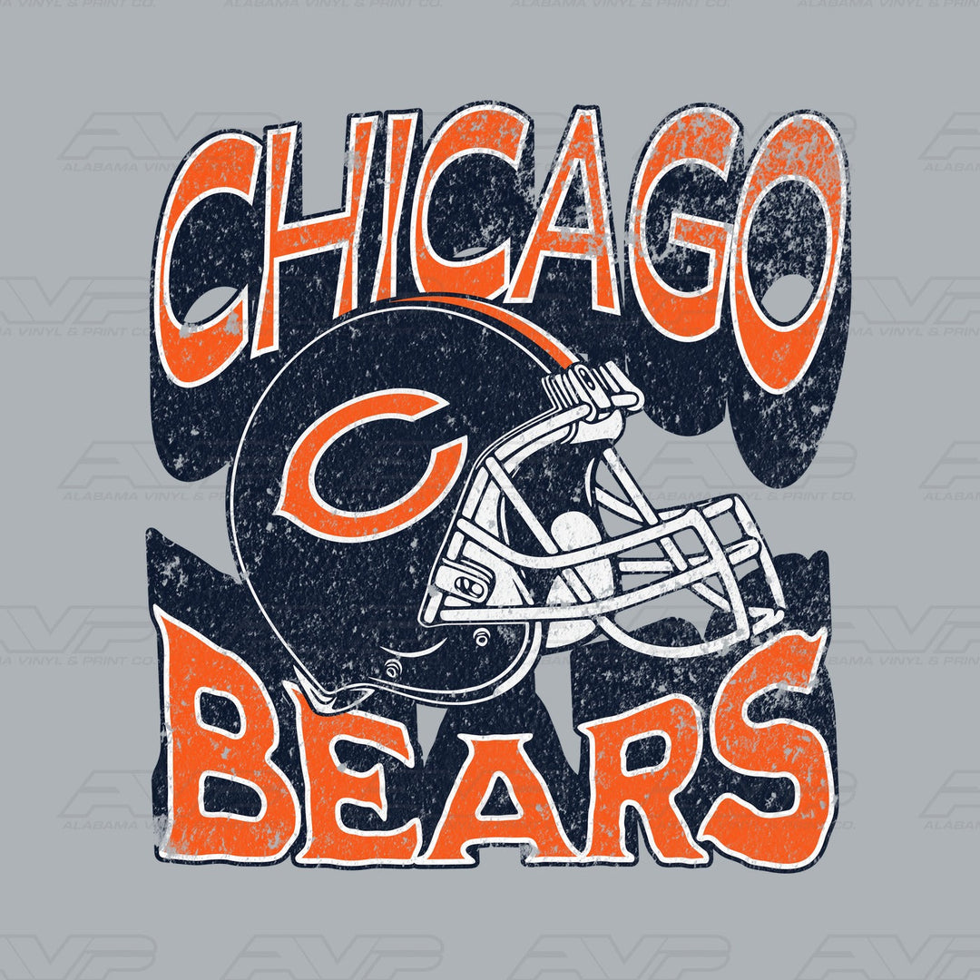 Chicago Bears Helmets & Heritage Alabama Vinyl & Print Co.