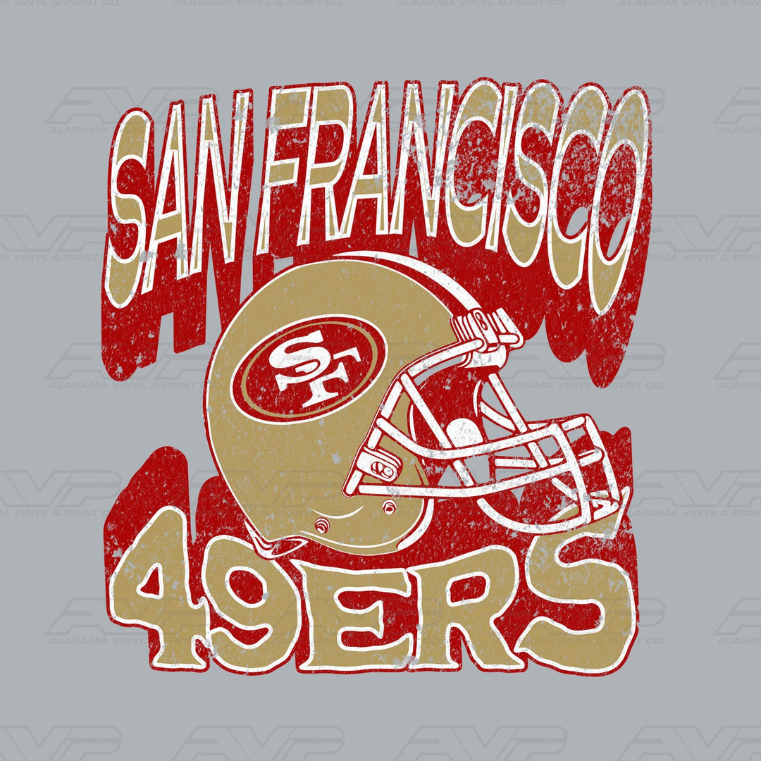 San Francisco 49ers Helmets & Heritage Alabama Vinyl & Print Co.
