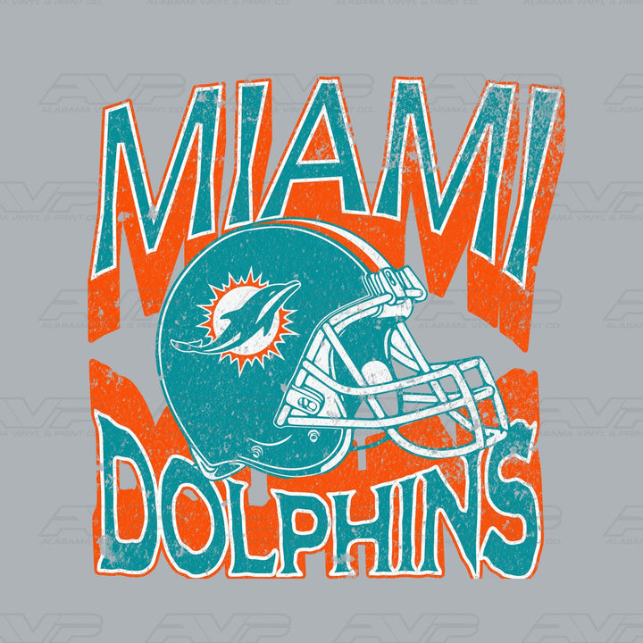 Miami Dolphins Helmets & Heritage Alabama Vinyl & Print Co.