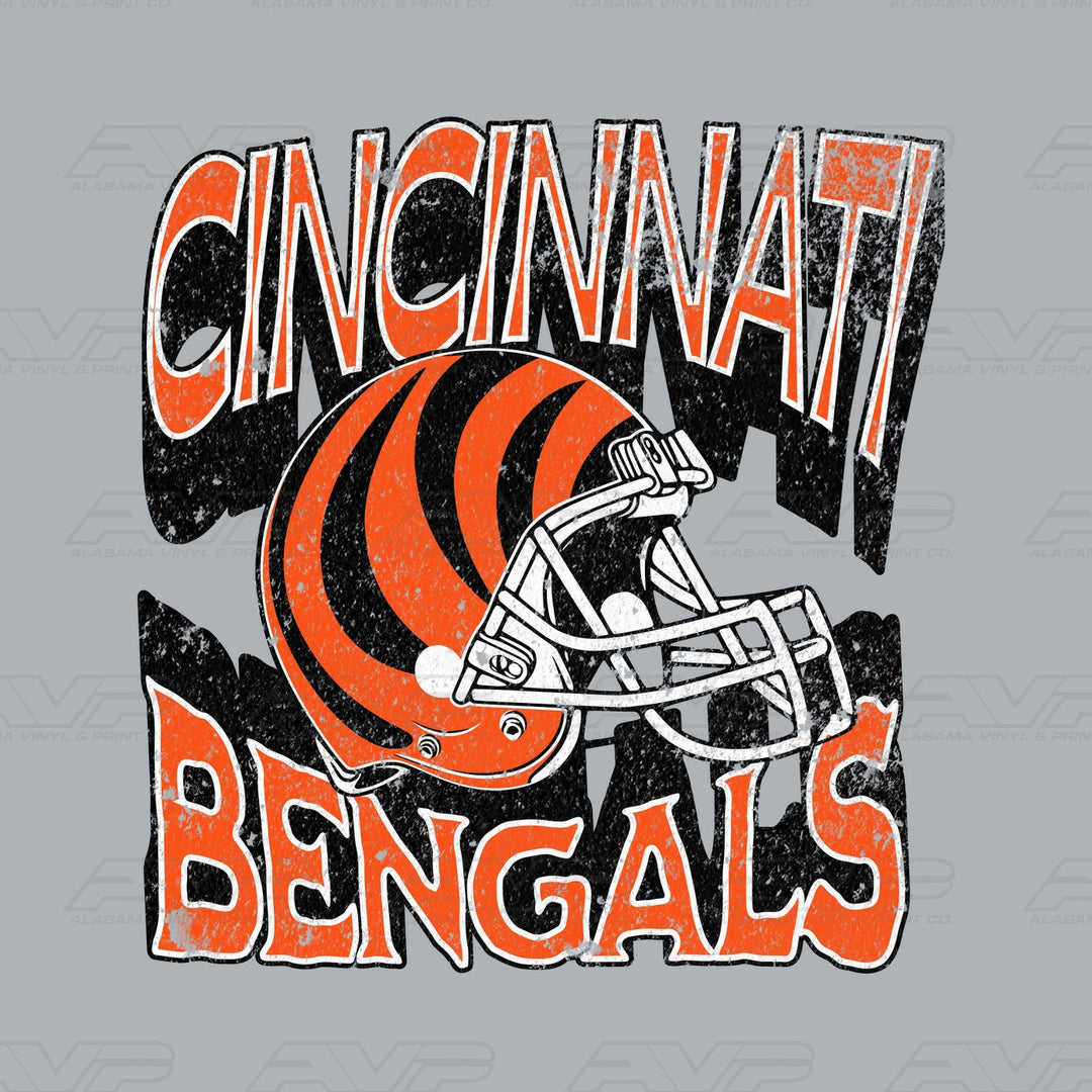 Cincinnati Bengals Helmets & Heritage Alabama Vinyl & Print Co.
