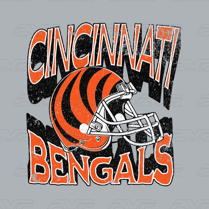 Cincinnati Bengals Helmets & Heritage Alabama Vinyl & Print Co.