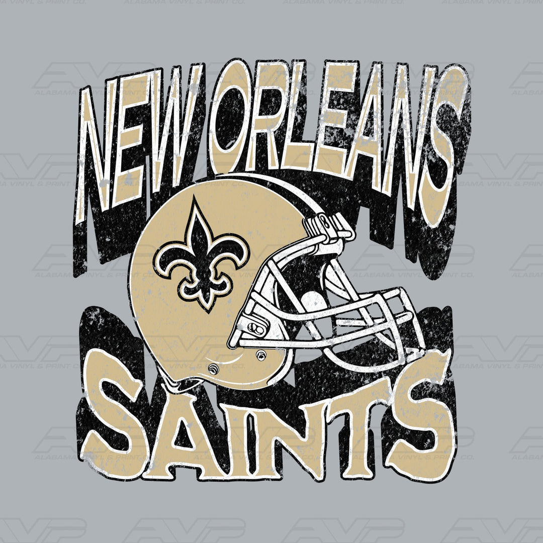 New Orleans Saints Helmets & Heritage Alabama Vinyl & Print Co.
