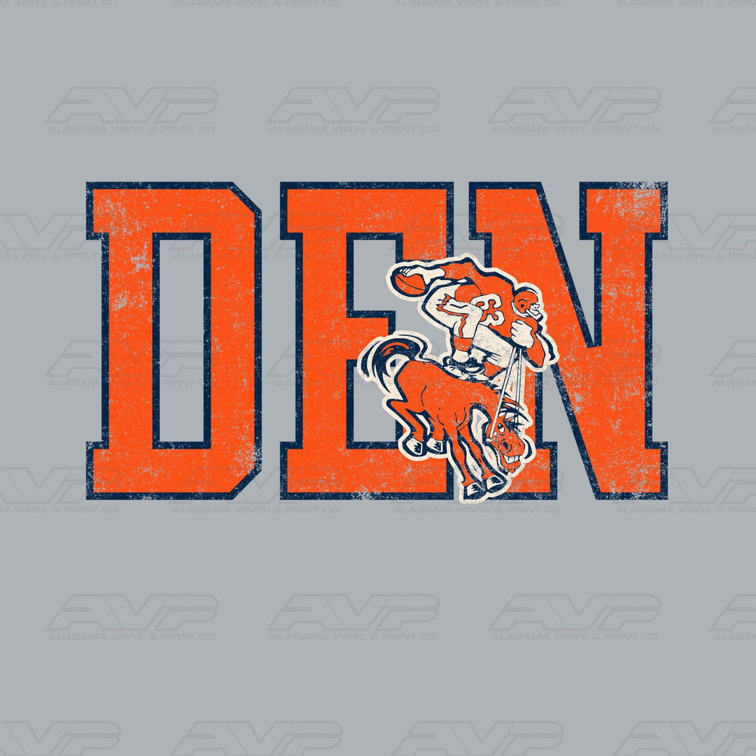 Denver Broncos Vintage Alabama Vinyl & Print Co.