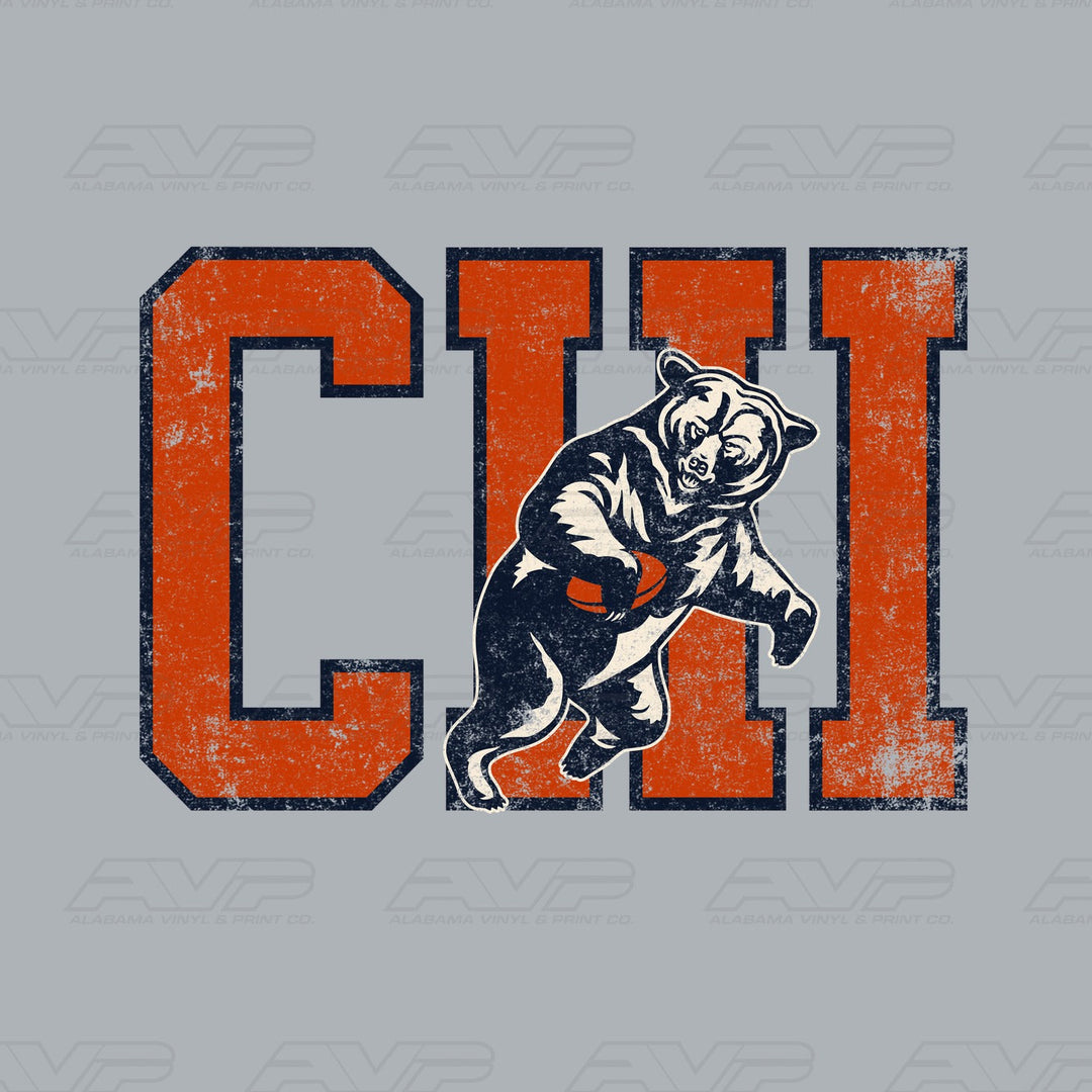 Chicago Bears Vintage Alabama Vinyl & Print Co.