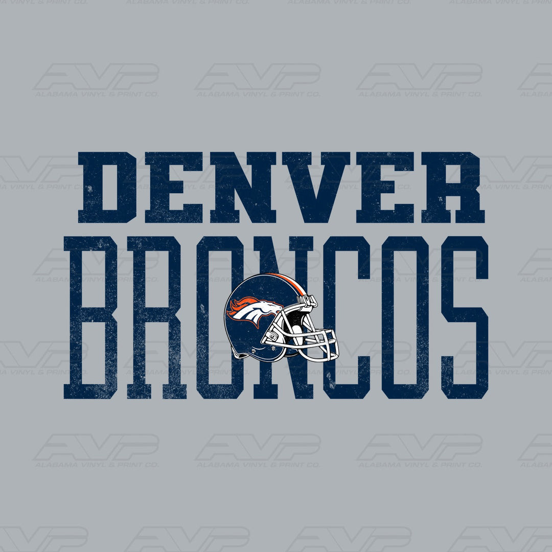 Denver Broncos Varsity Font Alabama Vinyl & Print Co.