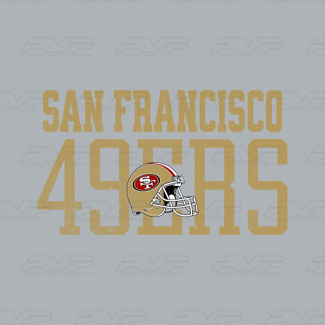 San Francisco 49ers Varsity Font Alabama Vinyl & Print Co.