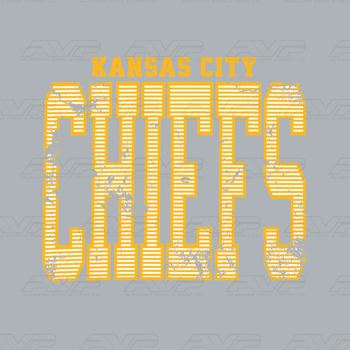 Kansas City Chiefs Stripes Alabama Vinyl & Print Co.