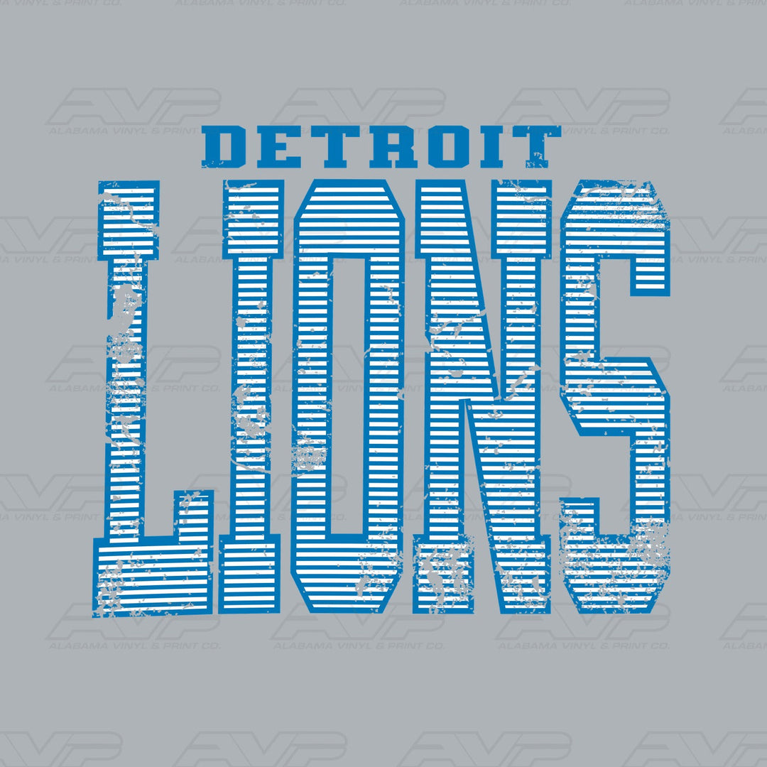 Detroit Lions Stripes Alabama Vinyl & Print Co.
