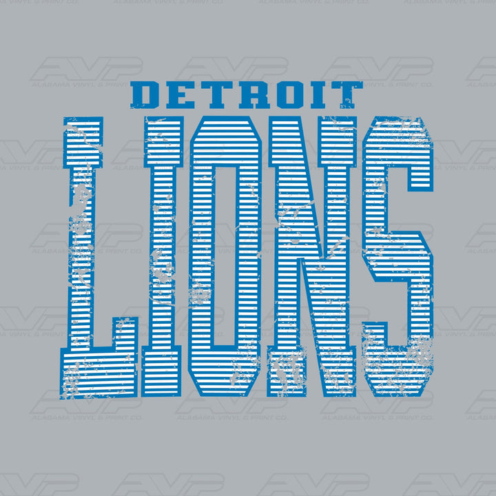 Detroit Lions Stripes Alabama Vinyl & Print Co.