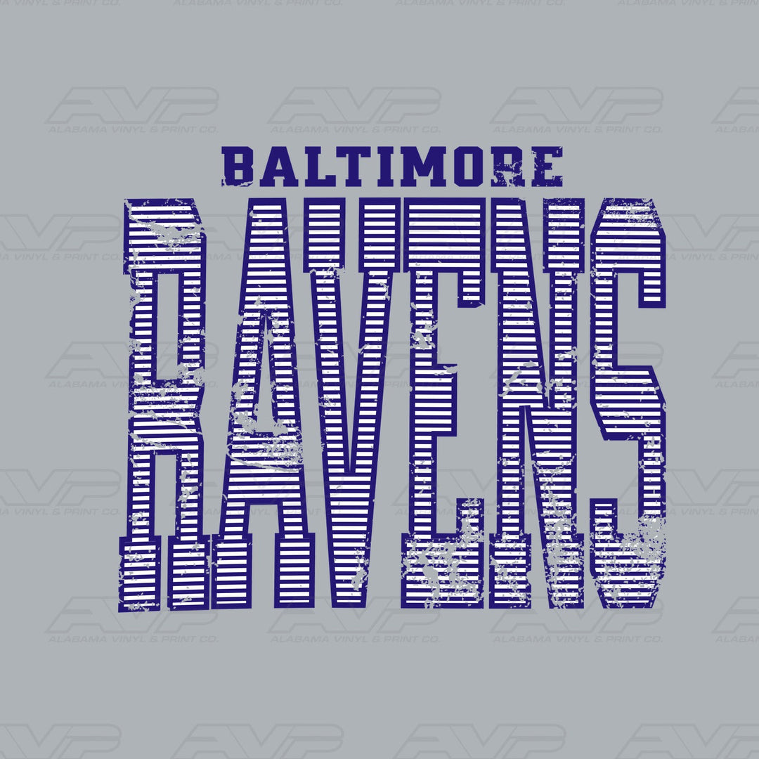 Baltimore Ravens Stripes Alabama Vinyl & Print Co.