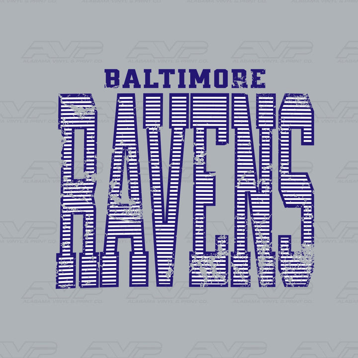 Baltimore Ravens Stripes Alabama Vinyl & Print Co.